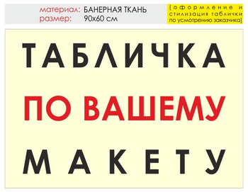 Информационный щит "табличка по вашему макету" (банер, 90х60 см) t14 - Охрана труда на строительных площадках - Информационные щиты - магазин "Охрана труда и Техника безопасности"